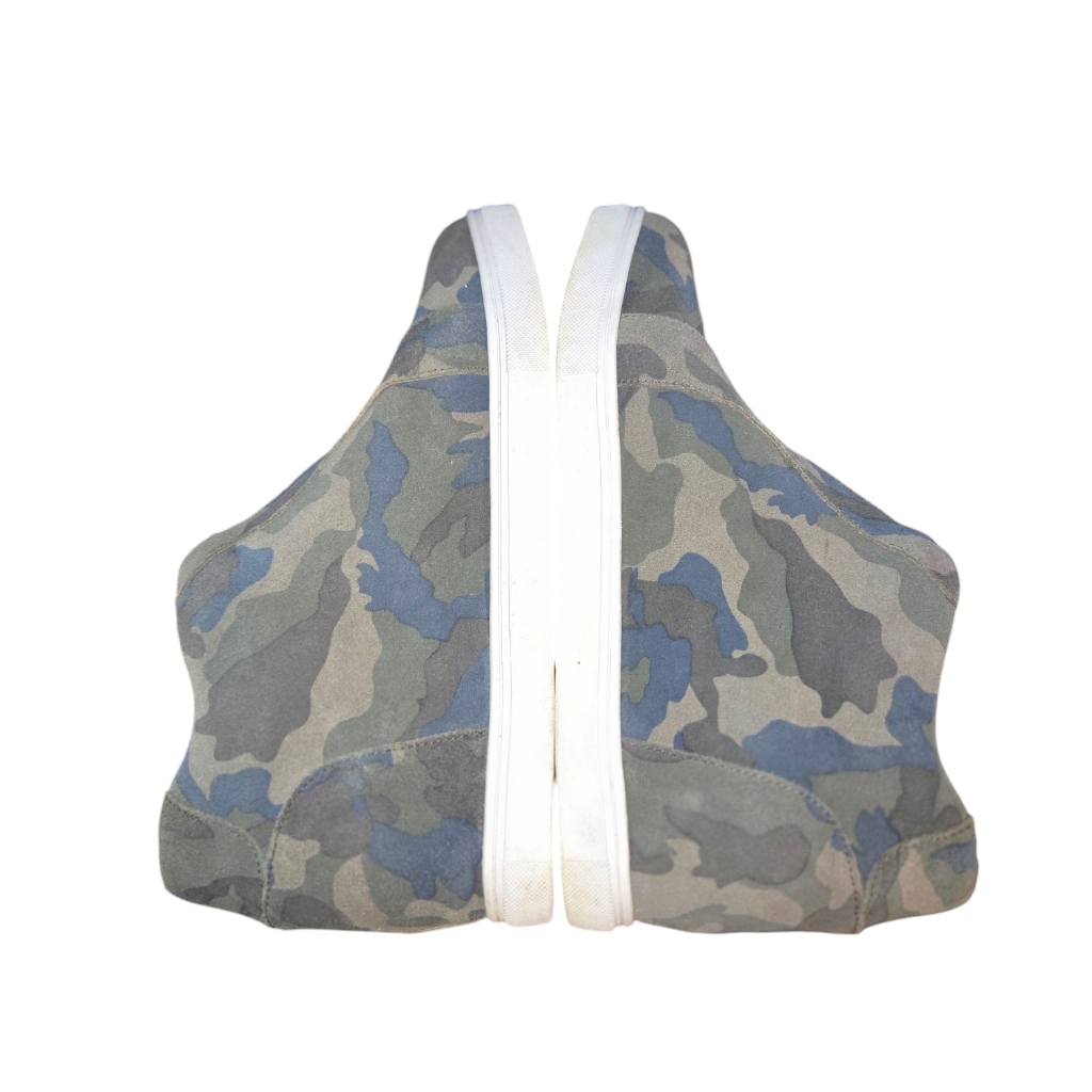 Blondo Glenda Waterproof Green Camo Suede Zip Up Wedge Hi-Top Sneakers Size 10 — image 5 of 8